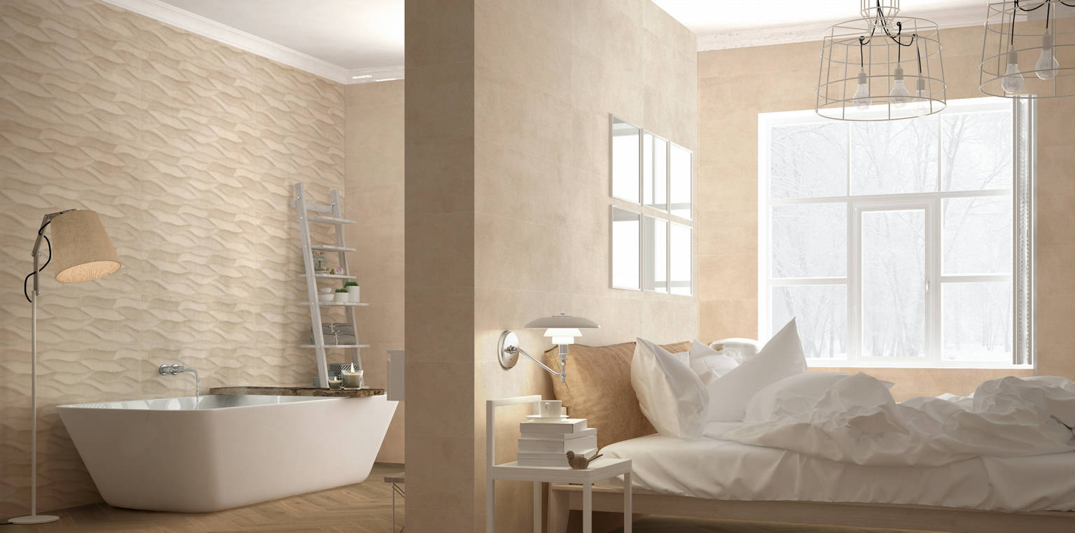 Decorado City Hojas Beige 